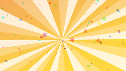 カウントダウン、集中線、効果線、紙吹雪、漫画、文字、数字、時計、CG