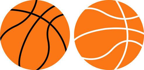 Stylized basketballs vector graphic
