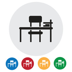 Fototapeta premium Get Organized Now Fresh start concept workspace organization tools for business success modern workplace inspiration creative productivity table desk chair