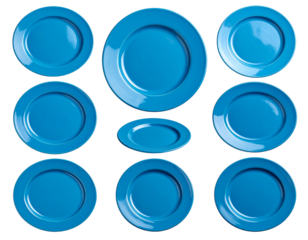 blue plate set