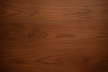 Fototapeta premium Top view warm walnut wood desk background with clean copy space and subtle grain
