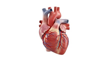 Anatomical Heart Model - Detailed View of Human Cardiovascular System.