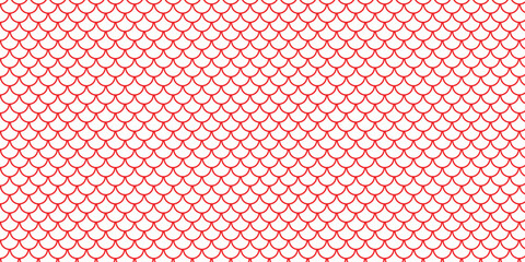 simple red outline fish scale pattern for banner poster background. © kowsar