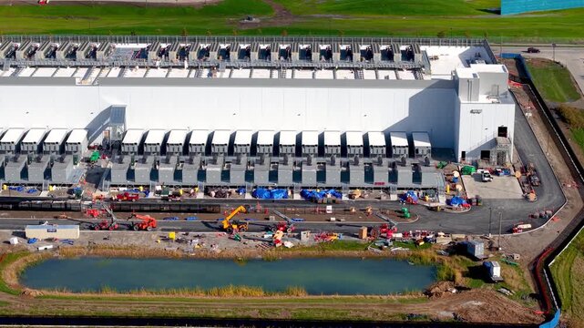 Construction of new massive Data center at the suburbs of Columbus city, ohio. - Powered by Adobe