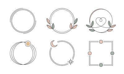 Elegant Minimalist Circle and Square Frame Designs.