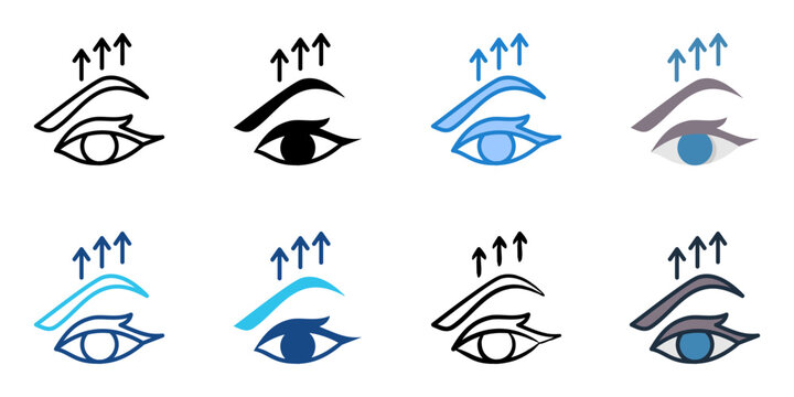 Brow shaping icon set multiple style collection 
