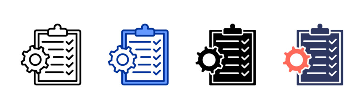Work Order icon sheet multiple style collection