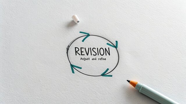 A revision concept represented by arrows forming a circle