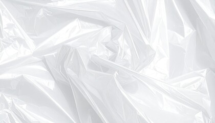 Wrinkled, clear plastic texture with bright, glossy folds