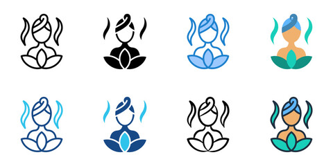 Spa rituals icon set multiple style collection 
