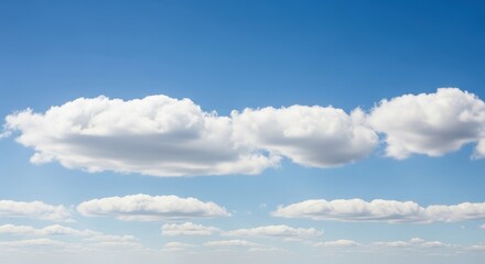 Fototapeta premium Bright Midday Blue Sky with Soft, Gently Drifting Clouds