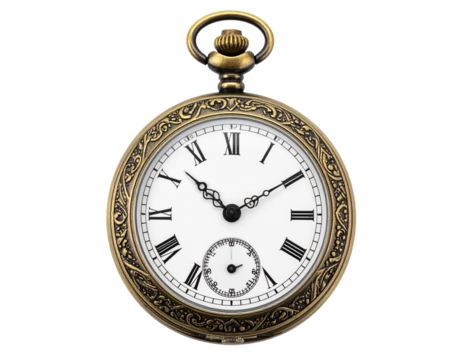 Luxury Silver Wristwatch Isolated on White Background