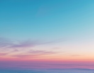 Fototapeta premium Ethereal twilight sky with a beautiful pink and blue gradient, a tranquil and peaceful nature landscape