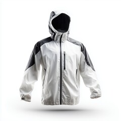 Stylish White Windbreaker