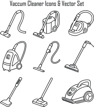 Vacuum Clener Icons & Vector Set