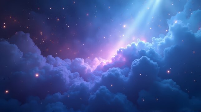 Night Sky with Cloud and Star
