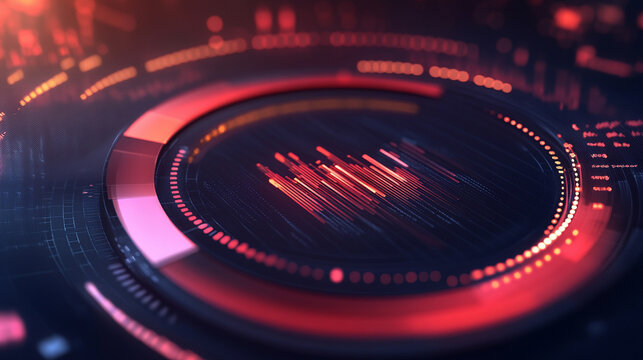 A circular infographic with soft blur effect, creating a visually appealing, modern, and minimalistic representation of data in a calm, elegant style.