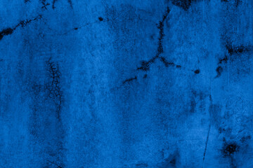 Old wall pattern texture cement blue dark abstract  blue color design are light with black gradient background.