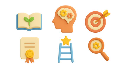 Symbolizing education, knowledge, ideas, goals, and successful career strategy. Suitable for educational presentations, career development materials, and business concepts.