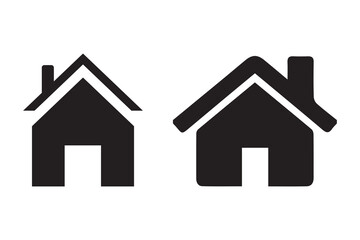 Fototapeta premium Home Icon Vector On White Background