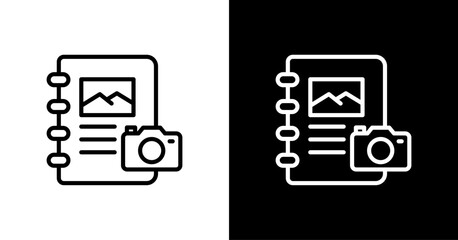 Scrapbook  White Icon Set Design