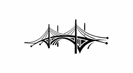 vector illustration of a bridge