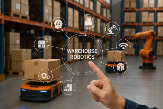 Warehouse robotics enable intelligent management and automation to optimize inventory and logistics technology driven efficiency in a modern fulfillment environment