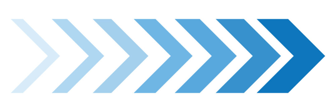 colourful arrow. dynamic moving arrow representing speed, acceleration, fast. transparent png and vector illustration.