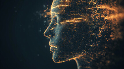 A floating AI interface hovers in midair, glowing with futuristic holographic elements, creating a hyperrealistic scene of digital interaction and advanced technology.