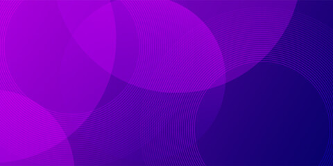 Minimalist circle purple color geometric background. Lines circle element purple fluids. Modern concept design. Vector illustration.