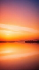 Fototapeta premium Gradient sunset over a serene landscape