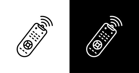 Remote Control White Icon Set Design