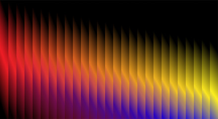 Abstract rainbow gradient vertical stripes with black background