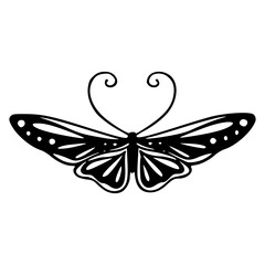 abstract love symbol butterfly graphic