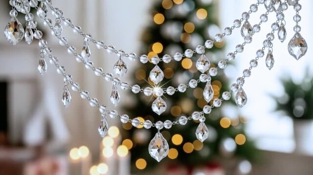 The shimmering grace of elegant ornaments and decorations illuminating the joyous season of Christmas .Generative AI.