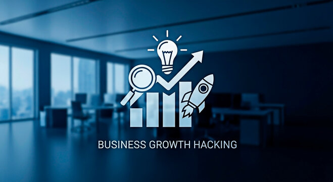 Business Growth Hacking with diagram design for the concept of business start up. - Powered by Adobe
