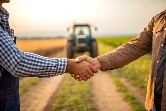 Farmers collaborating in rural agriculture - Powered by Adobe