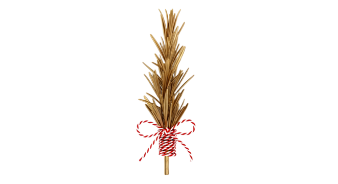 Gift - Dried pampas grass bouquet with red and white striped ribbon bow isolated on white background, perfect for rustic home decor or wedding arrangements