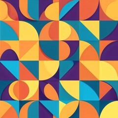 Retro 60s Abstract Shape Background