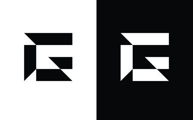 Abstract geometric letter G logo with bold minimalist structure and sharp symmetry. Ideal for modern branding, esports, or tech identity. Editable EPS vector file included