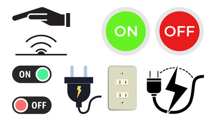 Hand gesture switch plug socket and on off buttons