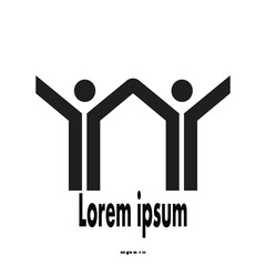 house people human teamwork family logo