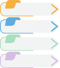 Modern Flow Arrow Chart, Vector Flat Infographic Element, Infographic Elements for Process Charts, Workflow, Step-by-Step Layout, and Business Presentation.