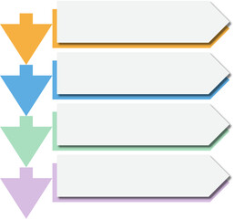 Modern Arrow Flowchart Box, Vector Flat Infographic Element, Infographic Elements for Process Charts, Workflow, Step-by-Step Layout, and Business Presentation.