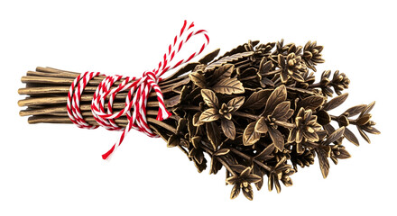 Gift - Dried star anise bundle tied with red and white string, aromatic spice perfect for cooking and decoration