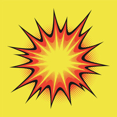 Classic Comic Book Explosion Starburst Background Element