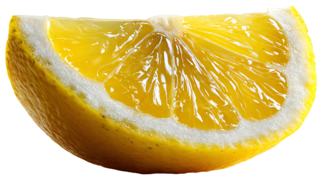 Zesty Slice of Lemon: An enticing, vibrant lemon slice radiates freshness and zest, capturing the essence of citrus flavor and culinary appeal.