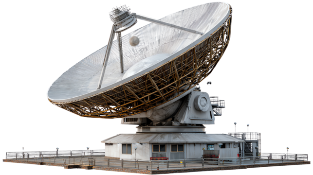 Observatory Sentinel: A colossal satellite dish, standing as a sentinel, silently listens to the universe, collecting cosmic whispers and unlocking celestial secrets. 