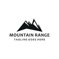 Modern geometric mountain range for Outdoor Adventure Travel agencies business logo design