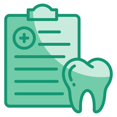 Dental Record Icon Element For Design